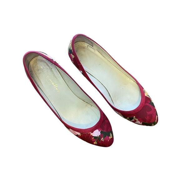 Bettye Muller Women’s Wedge Style Cheeky Tulip Pink Floral Print Sz 11 Orig Box - Picture 4 of 7